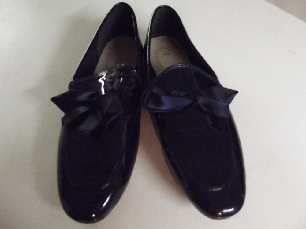 Mocassins Vernis Bleu Marine Chaussures