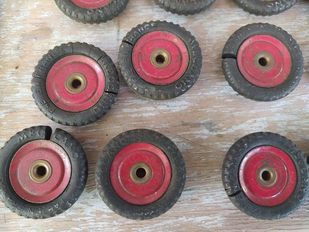 Ancien Jeu Meccano Pi&egrave;ces Accessoires Roues M&eacute;tal Lot 02 