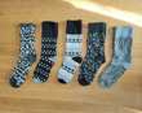 5 paires de chaussettes - G&eacute;mo - P38/41 - Id&eacute;al pied fin Vtements