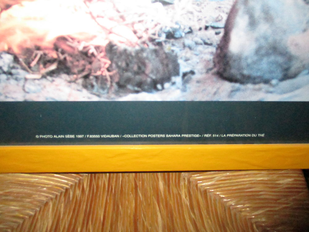 cadre avec photo de Tunisie - tour jaune 75,5 x 55,5 cm Décoration