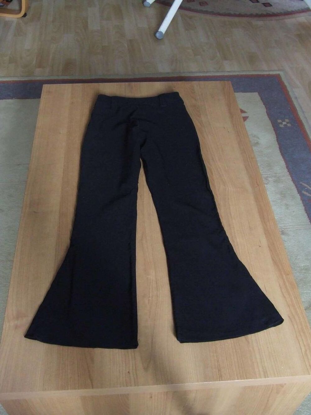 Pantalon patte d'&eacute;l&eacute;phant, PIMKIE, Noir, T. 36, TBE Vêtements