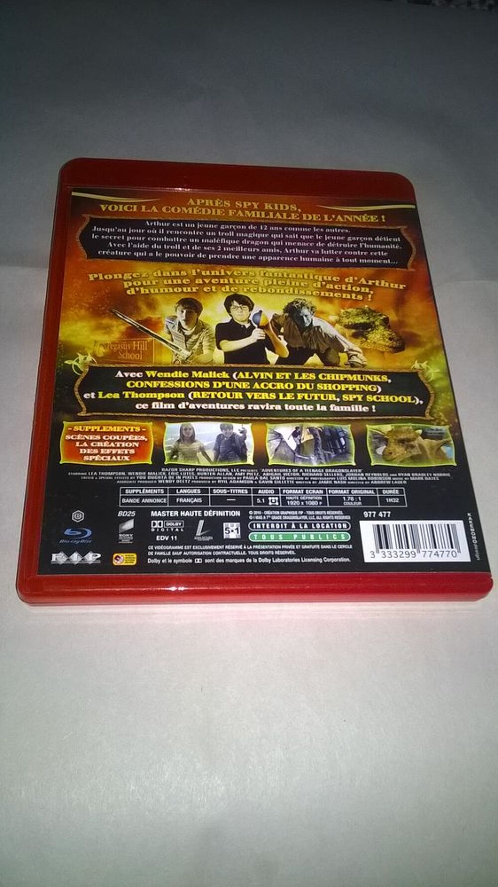 DVD Blu-ray
Moi, Arthur, 12 ans, chasseur de dragons
2010
DVD et blu-ray
