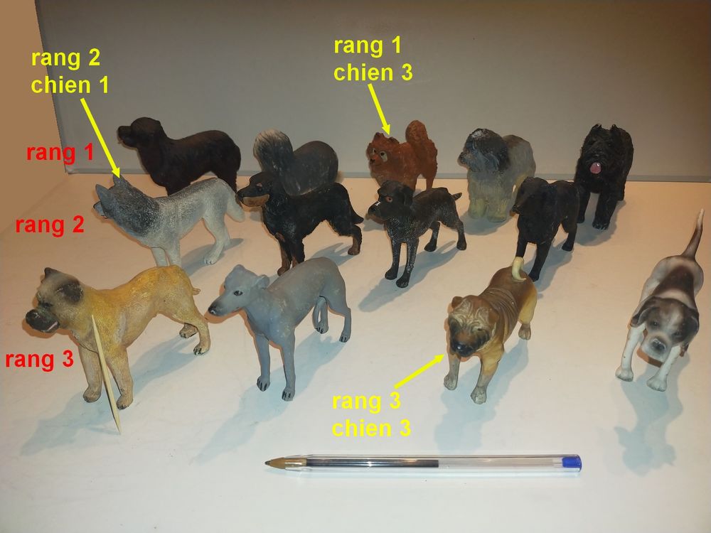 s&eacute;rie 4 - figurines chiens (2e pce)
