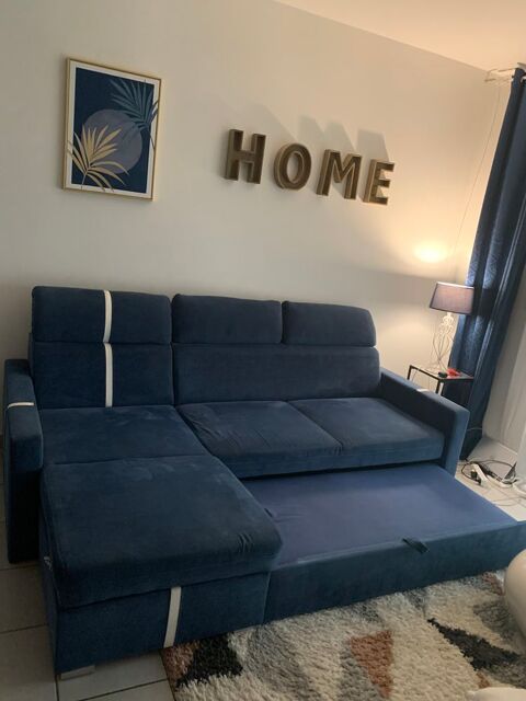 Canap d'angle convertible grand coffre 2,35m 450 Ducos (97)