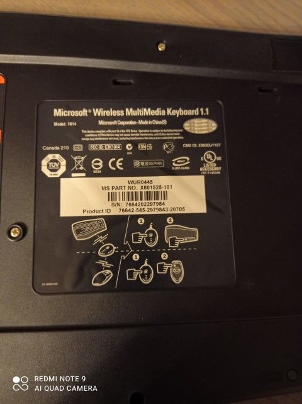 Clavier Microsoft Noir sans fil Matériel informatique