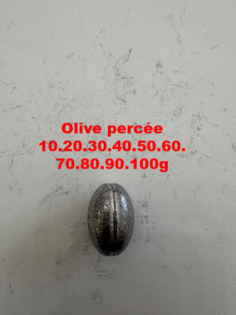 Plombs de p�che  Olive  au poids et au choix 10 Rians (83)