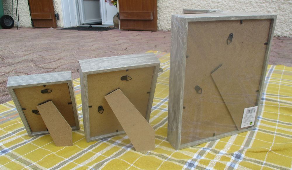 2 lots de 3 Cadres Photo en Bois - Neufs Décoration