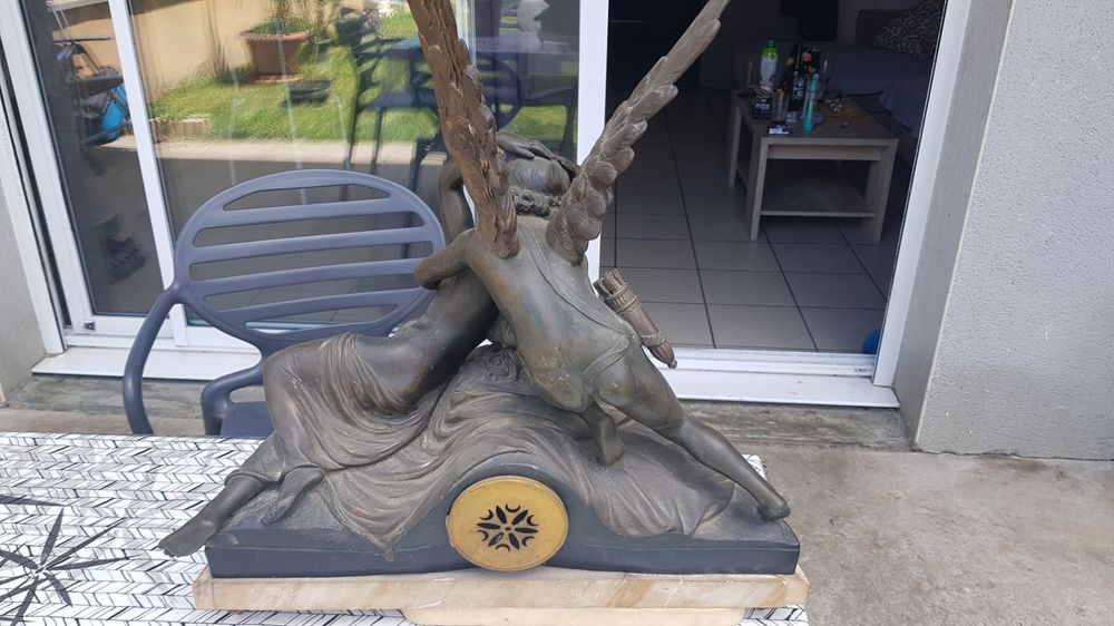 Horloge fran&ccedil;aise Cupidon et psych&eacute; Décoration
