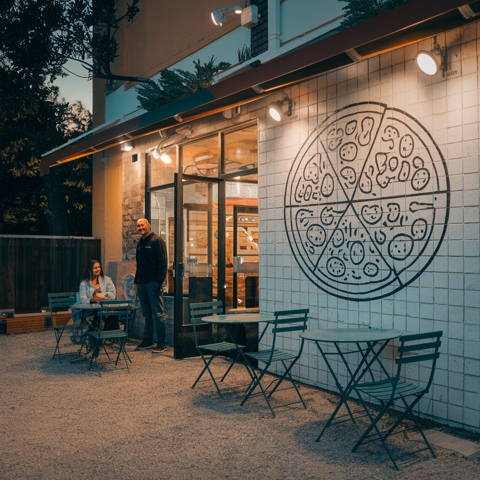 Pizzeria avec vente à emporter ou sur place en terrasse - (07) 86000 