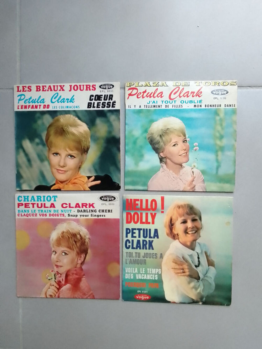 Lot de 4 disques vinyls 45 tours PETULA CLARK Audio et hifi