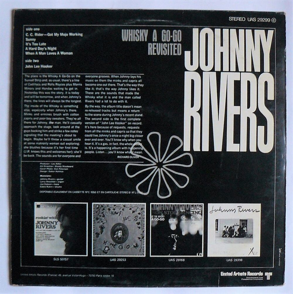 LP Johnny RIVERS : Whisky &agrave; Go-Go revisited CD et vinyles