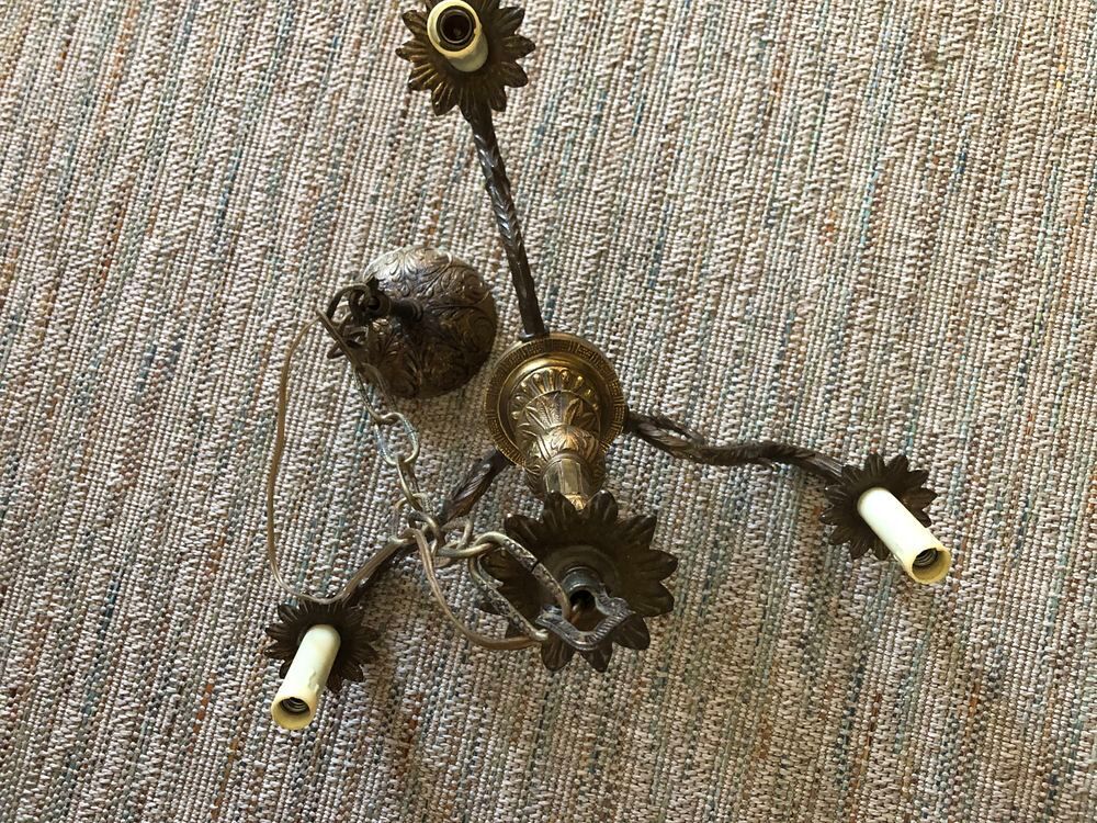 Lustre chandelier 3 ampoules style Louis XVI Décoration