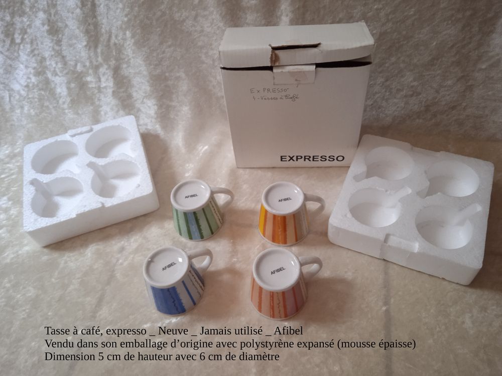 Tasse &agrave; caf&eacute;, expresso, tisane, neuve Afibel Cuisine