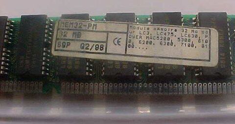 m�moire simm 72broches. 32mo double face Macintosh 12 Lampertheim (67)