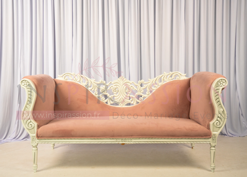 Banquette mod�le  florale  rose & blanc 890 Pantin (93)