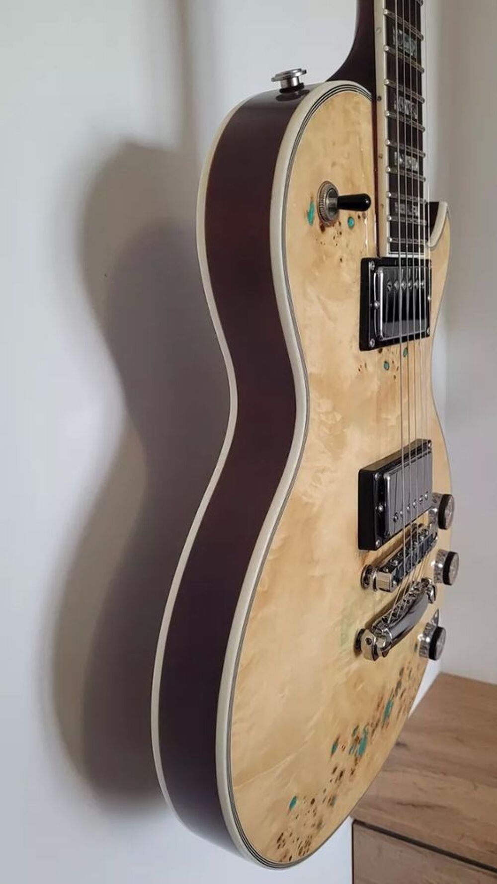 Guitare &eacute;lectrique Schecter Solo II Custom Burl Natural Instruments de musique