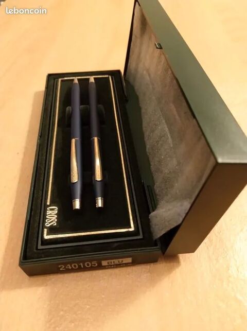 Parure Mine et Bille bleue CROSS, neuve, or 10 K 0 Rieux (56)