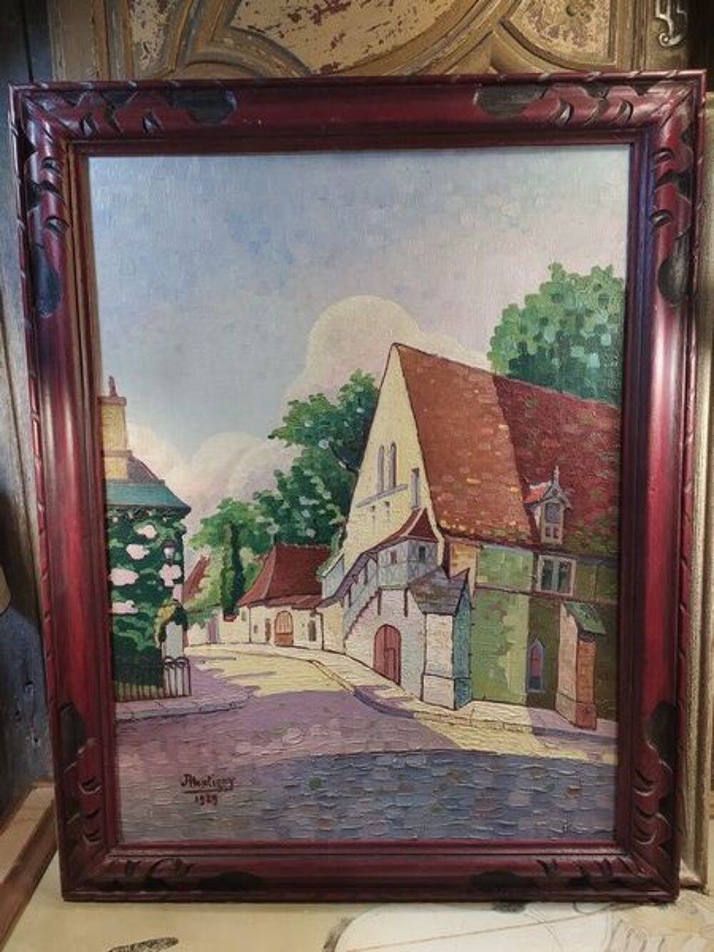 Tableau Bourges Grange des Dimes Robert Montigny 1929 