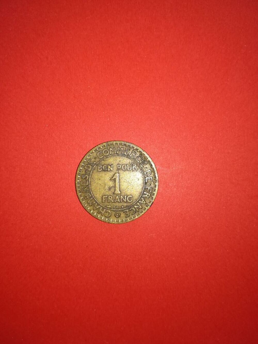 Tr&egrave;s rare pi&egrave;ce de1 franc de 1923. 