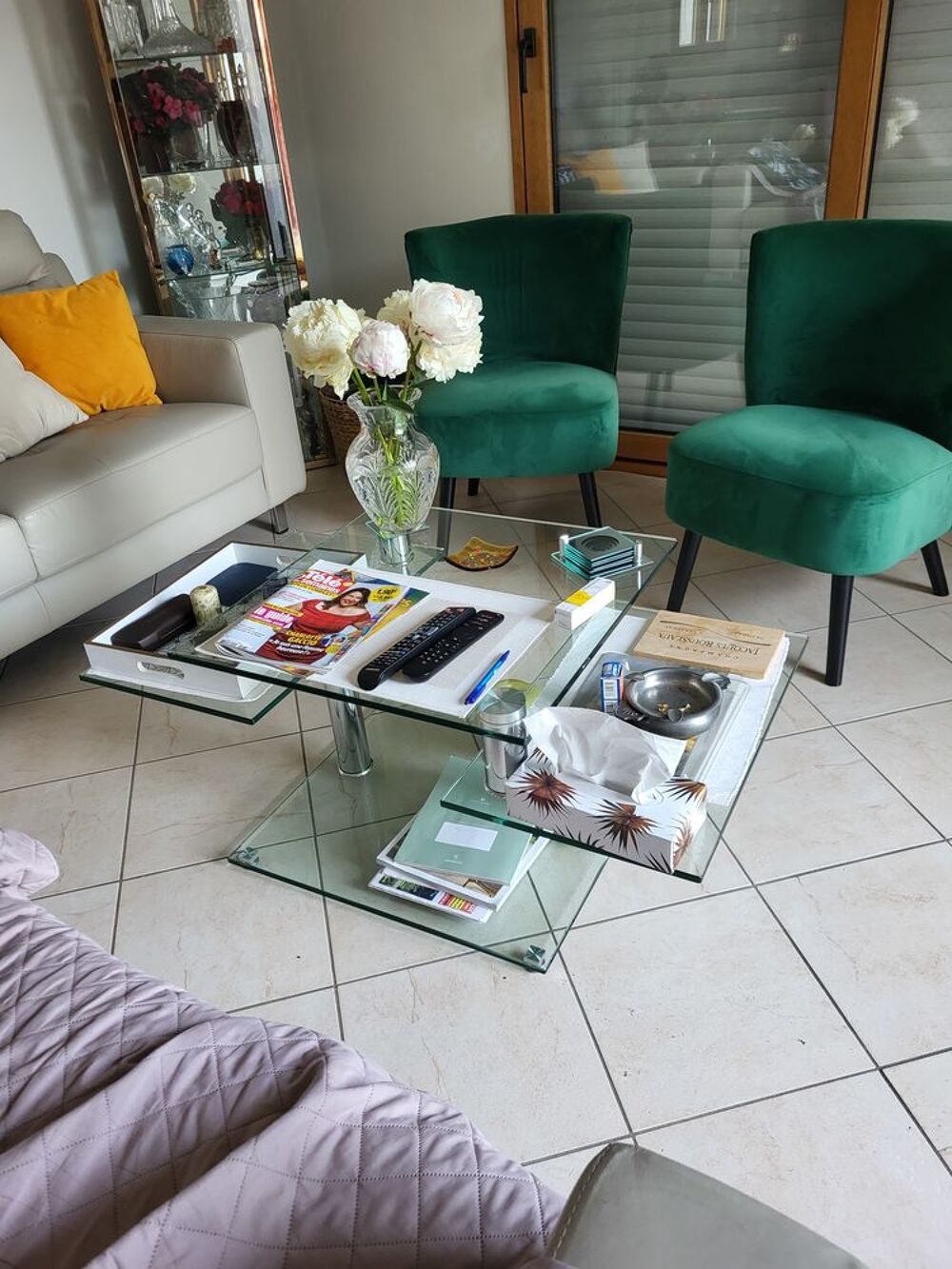 table de salon en verre Meubles