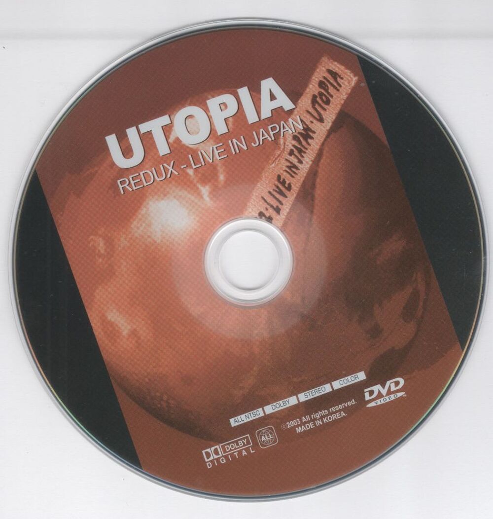UTOPIA REDUX 92 LIVE IN JAPAN DVD et blu-ray