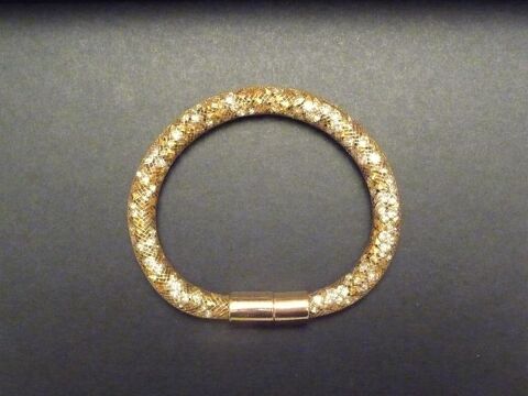 Bracelet Tube Dor� avec ses Strass Blanc et Fermoir Aimant� 12 Paris 15 (75)