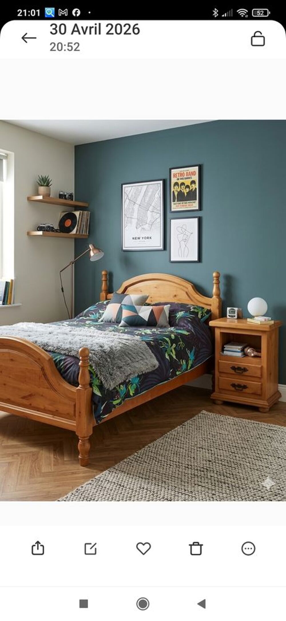 chambre 140 pin massif -Etat neuf Meubles