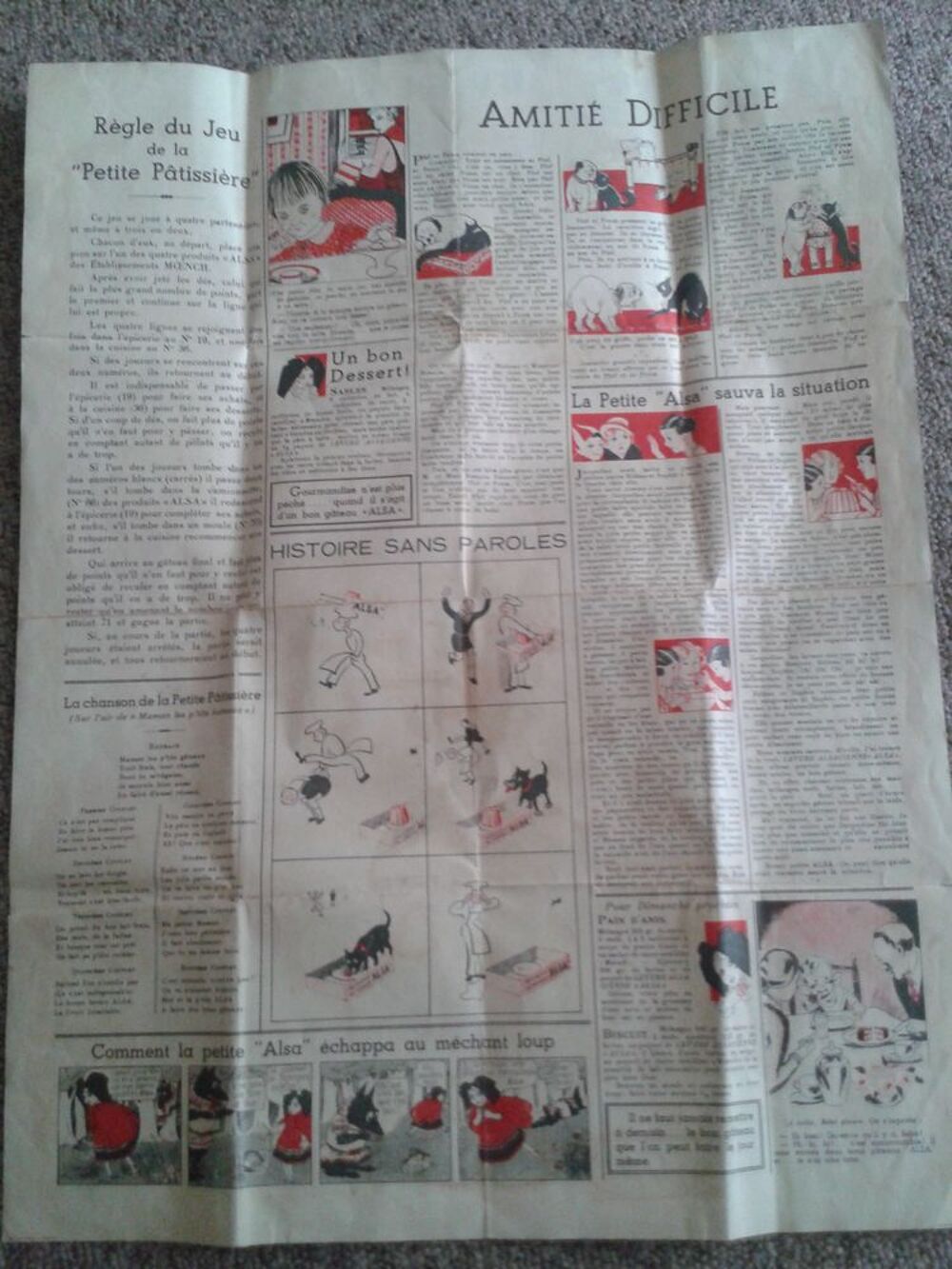 Ancien jeu publicitaire ALSA Jeux / jouets