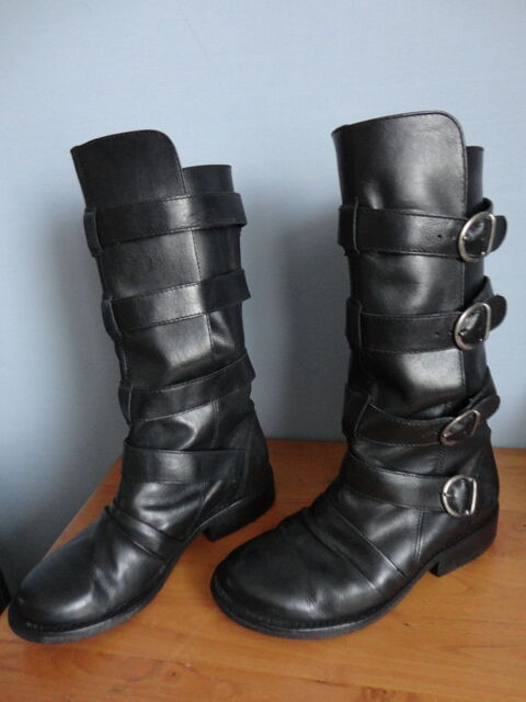 BOTTE noire - style motard - femme - 38 9 Doussard (74)