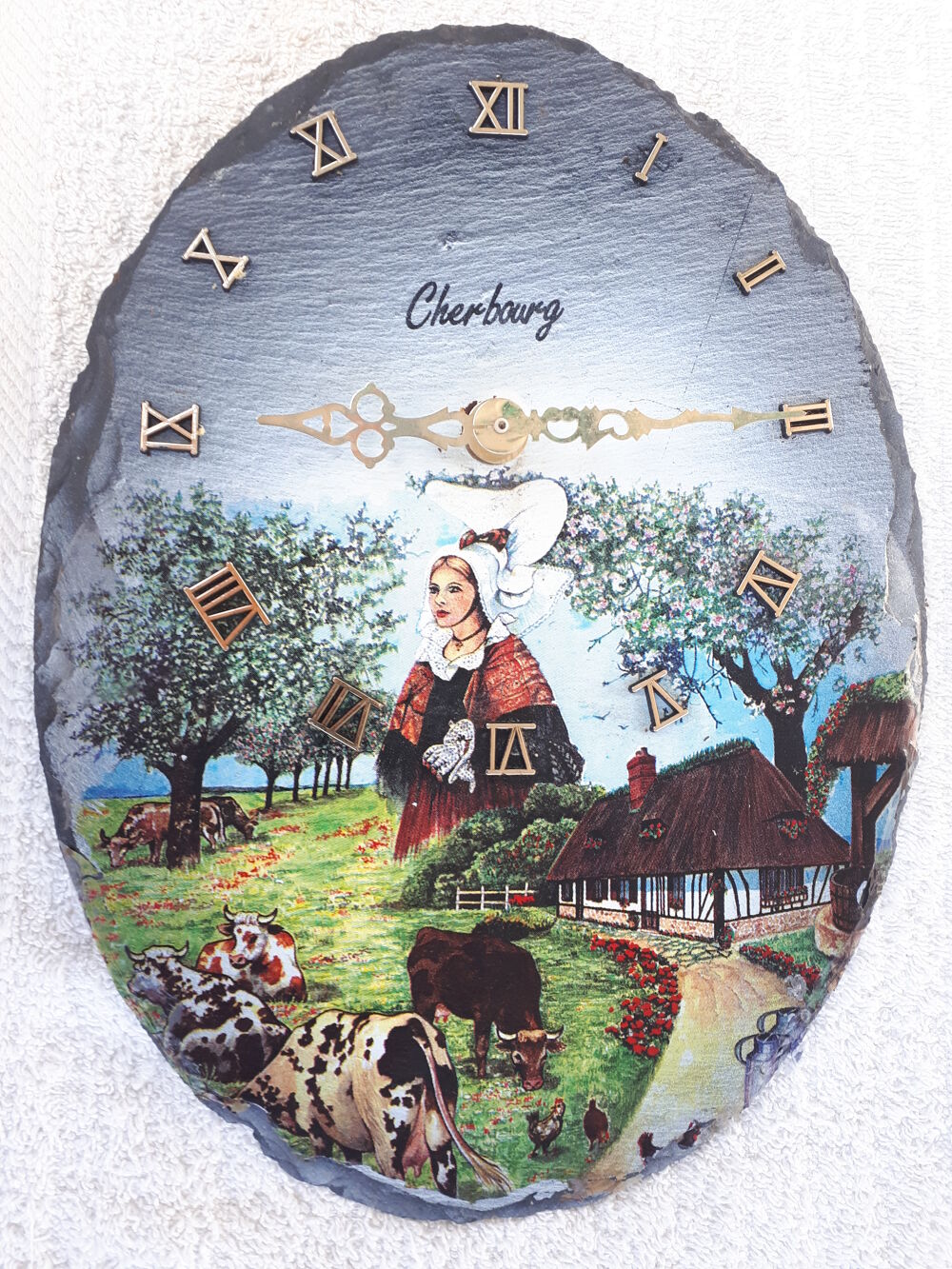 Horloge ou pendule murale sur ardoise Décoration