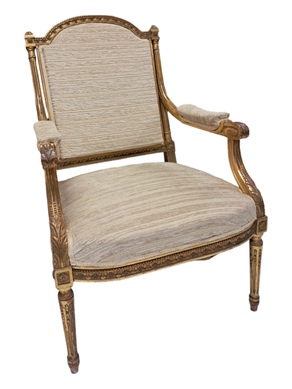Salon ancien, banquette et fauteuils style Louis XVI Meubles