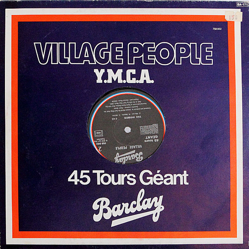45T, 30cm - Village People - Y.M.C.A. black label
CD et vinyles