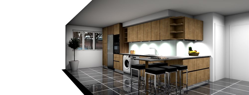 cuisine effet bois , Meubles