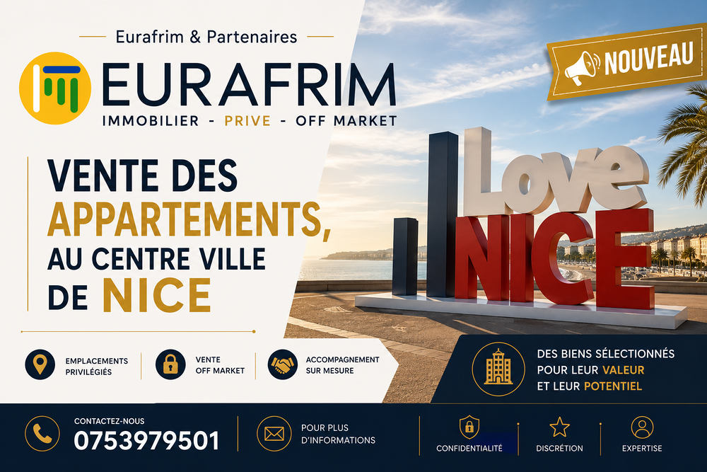 Vente Appartement APPARTEMENTS AU CENTRE-VILLE DE NICE ? OFF MARKET Nice