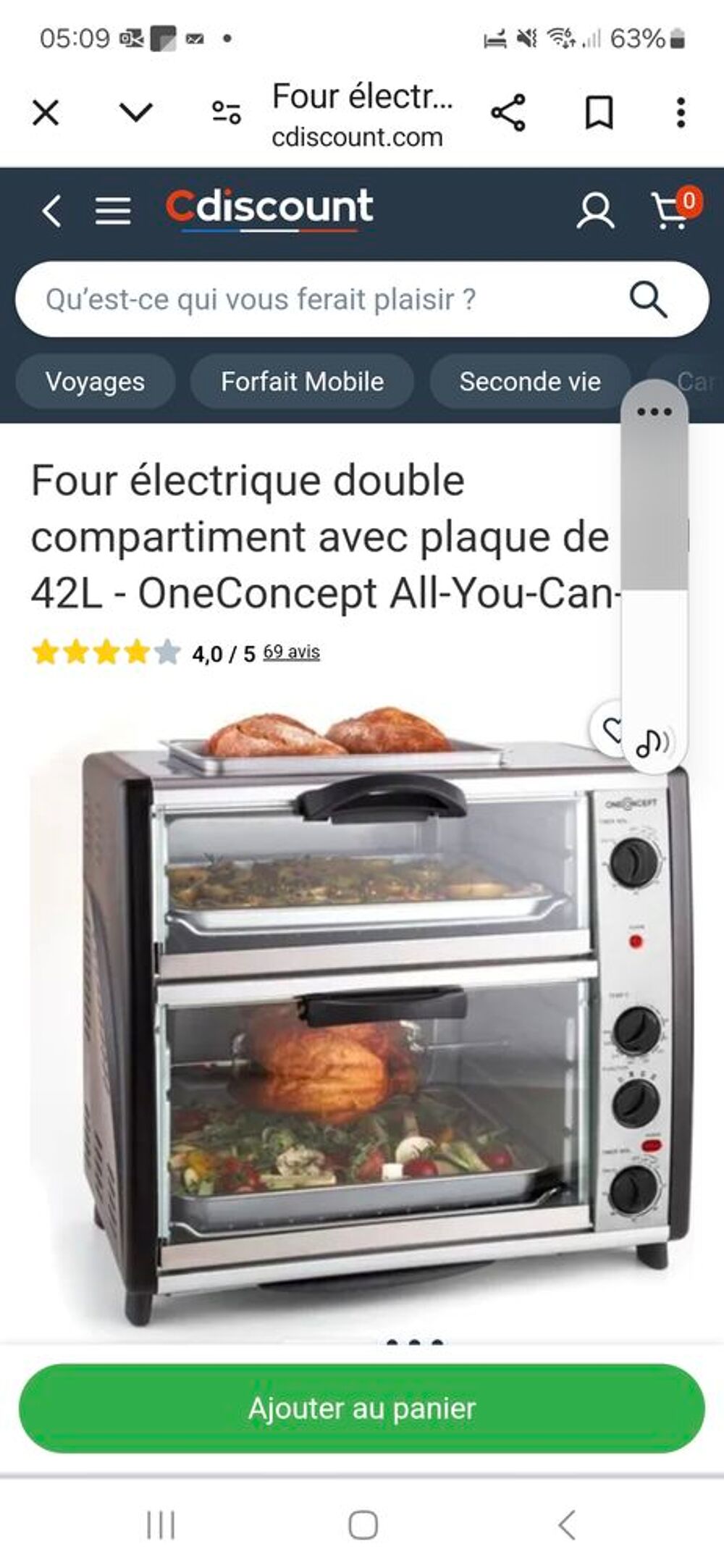 Four, Grill &agrave; 2 &eacute;tages Electroménager