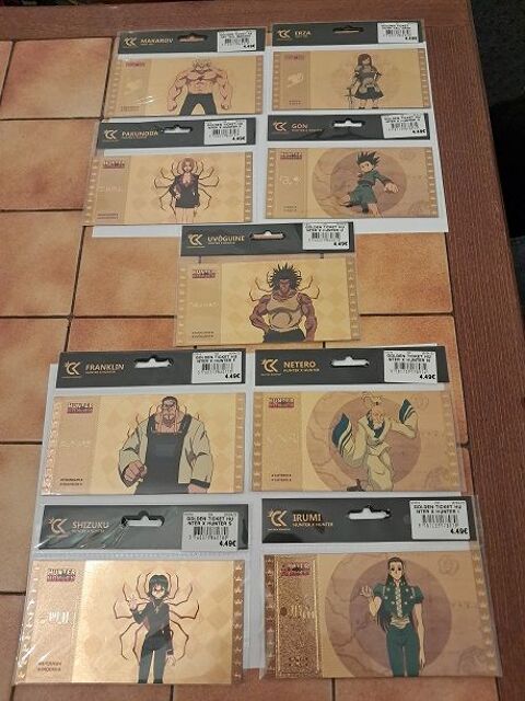 Gold ticket hunter fairy tails billet or manga anime japon 3 Fèves (57)