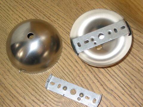 1 un Pavillon rosace de lustre plafonnier VP en acier brut d 10 Marseille 13 (13)