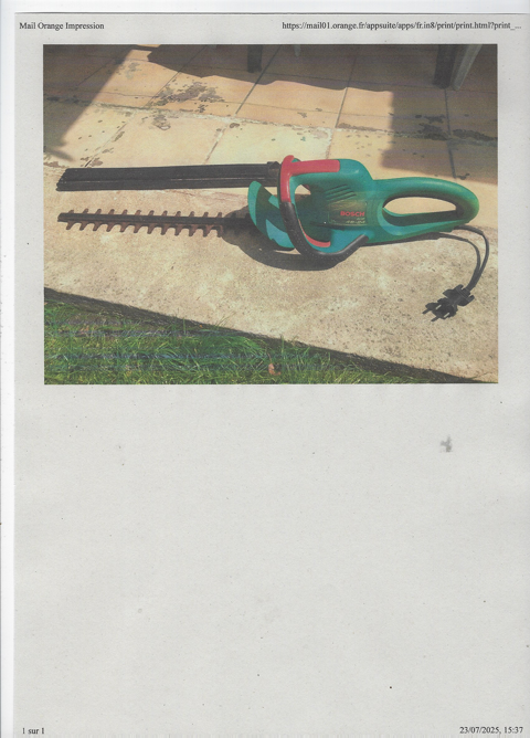 taille bordure BOSCH �lectrique 60 euros 0 Souppes-sur-Loing (77)