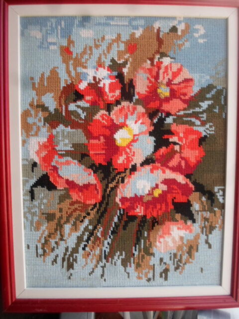canevas fleurs 46x37 encadre 50 Am�lie-les-Bains-Palalda (66)