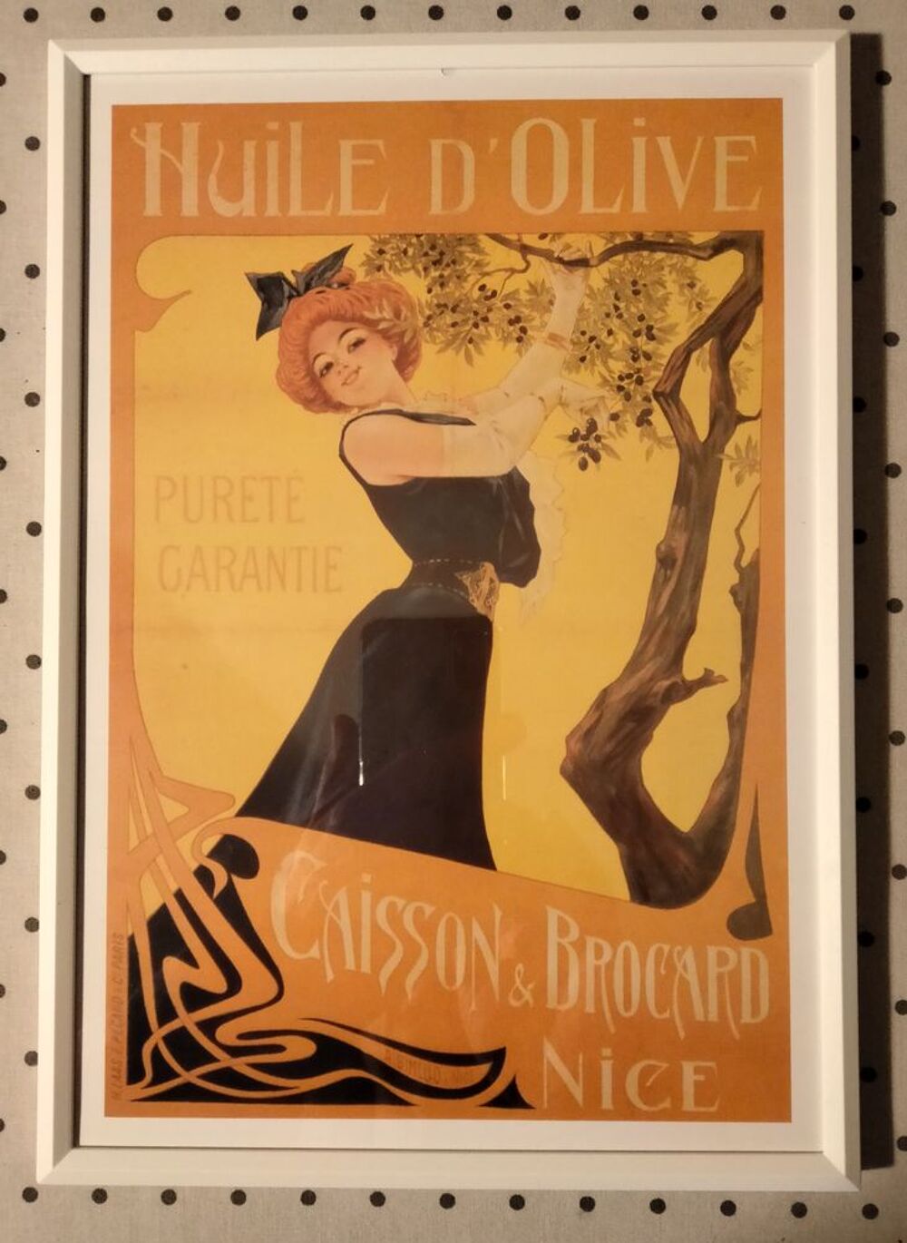 Affiche publicitaire Caisson et Brocard. Décoration