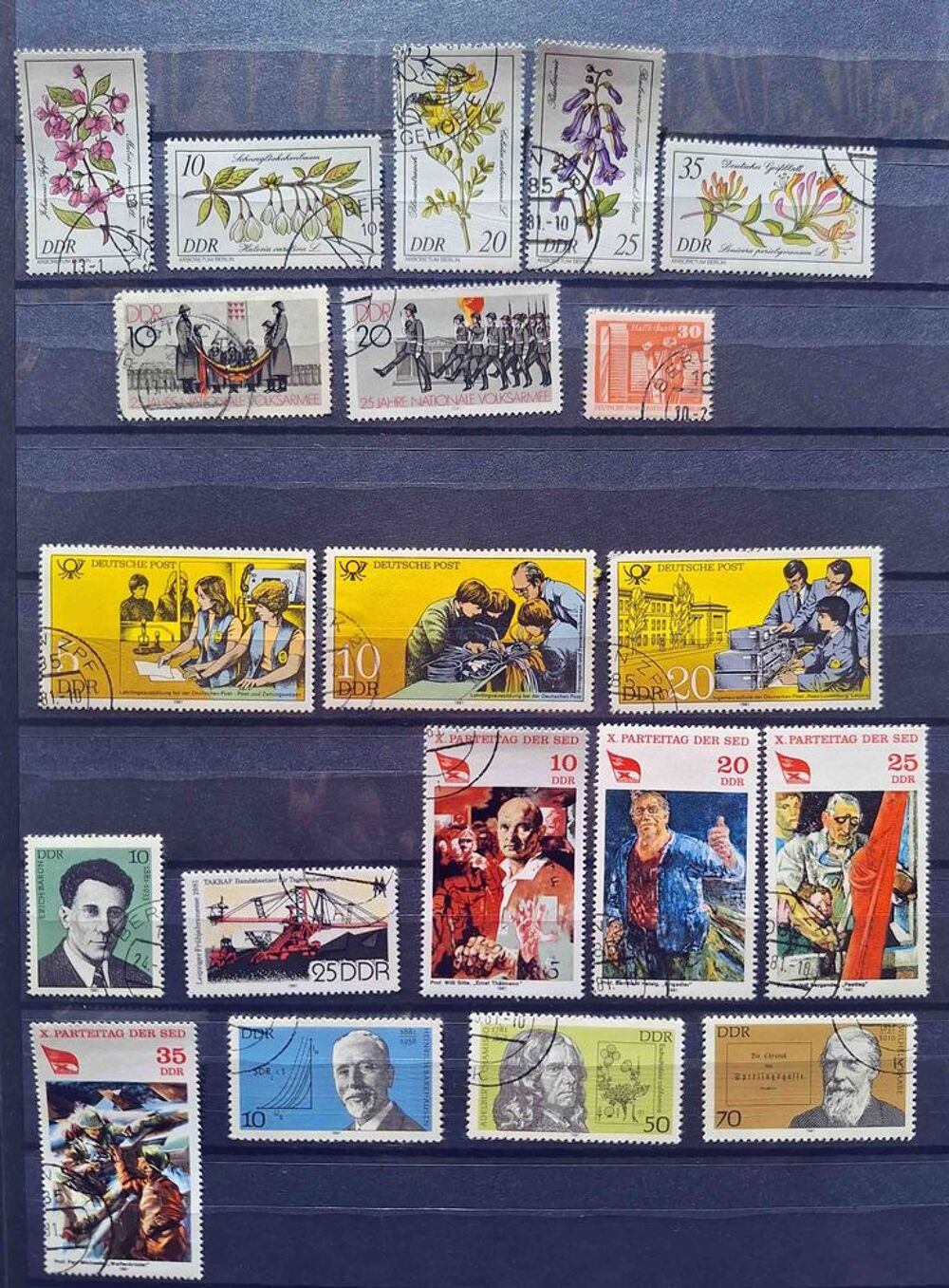 S&eacute;rie de timbres de collection d'Allemagne ter 