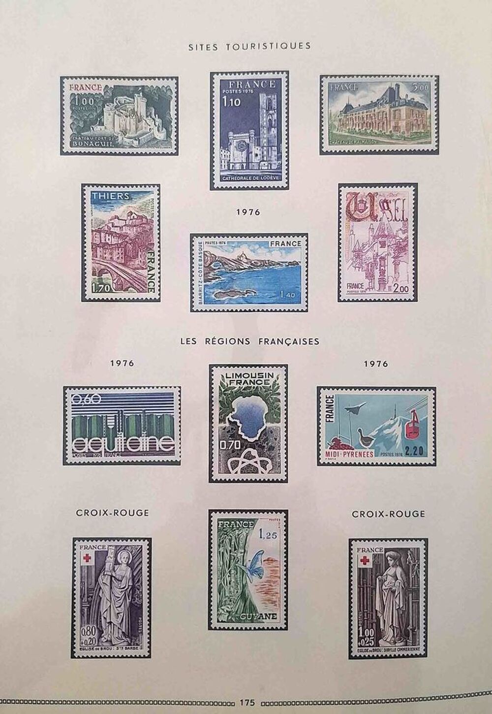 S&eacute;rie de timbres de collection de France F2 