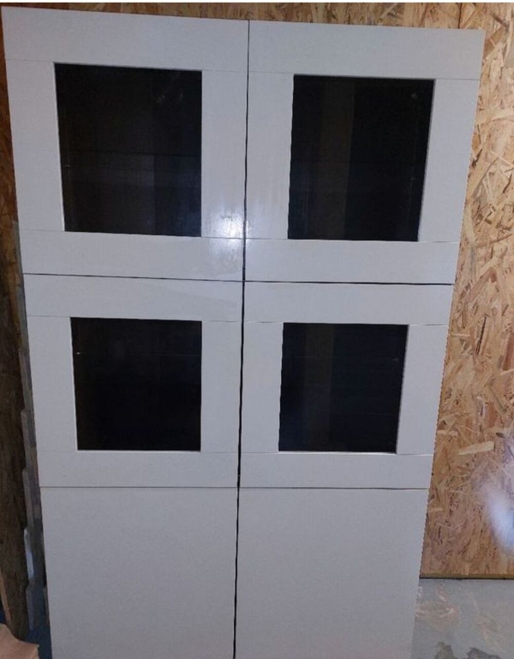 3 meubles blanc de salle &agrave; manger Meubles