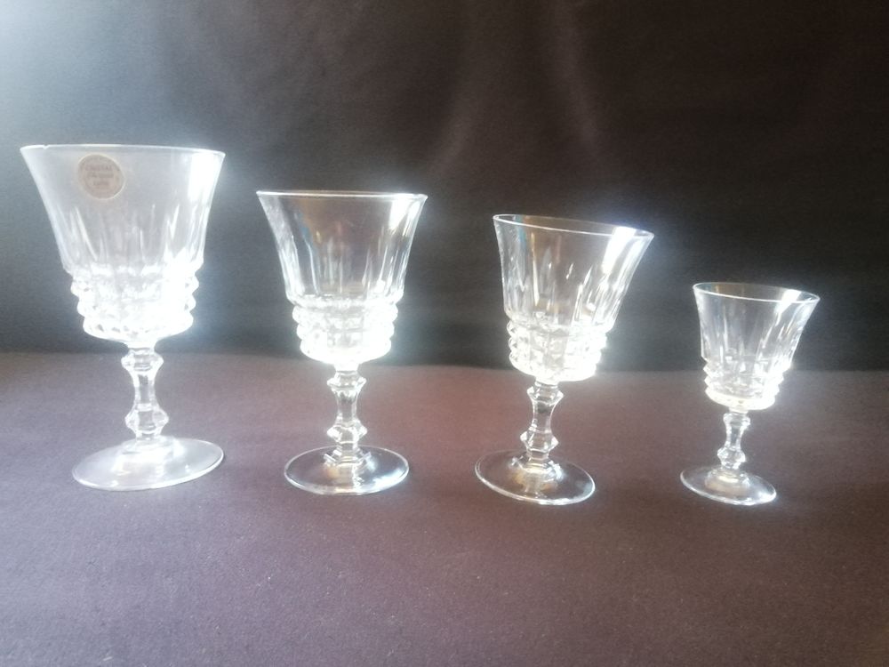 48 verres en cristal d'arques Décoration