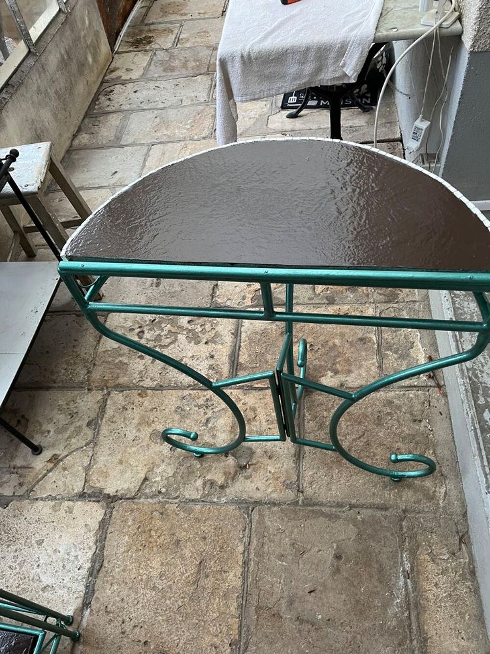 Table de jardin fer forg&eacute; Jardin