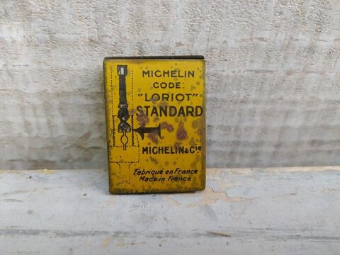 Ancienne Boite Publicitaire Michelin Valves Cycles Vélo 22 Loches (37)