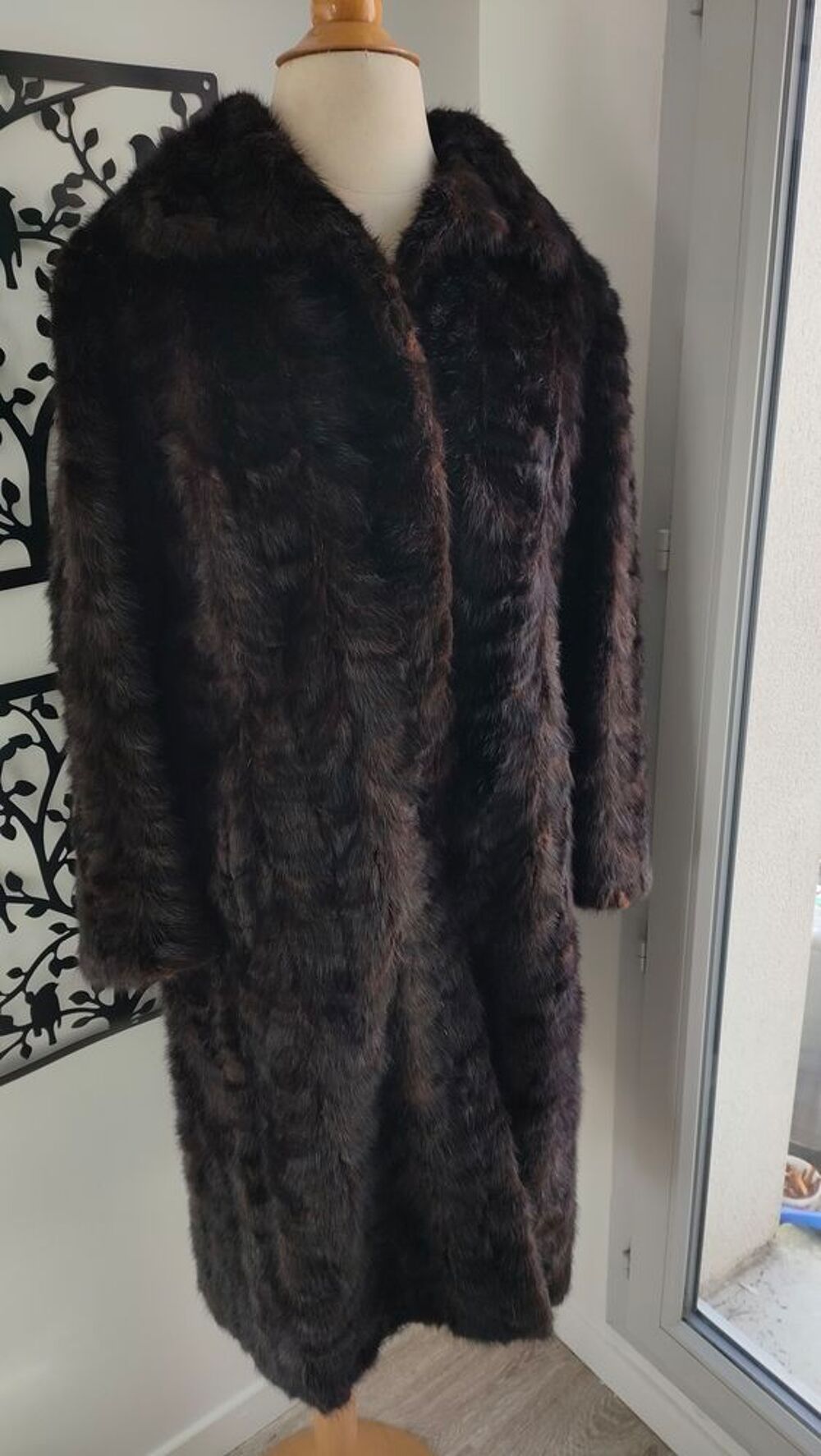 manteau vison authentique marron fonc&eacute;/Noir
s Vêtements