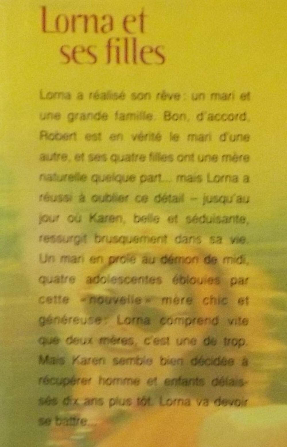 LORNA ET SES FILLES de Francesca CLEMENTIS Ed.France Loisirs Livres et BD
