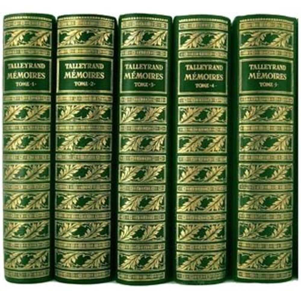 M&eacute;moires de Talleyrand - 5 vol. Jean de Bonnot Livres et BD