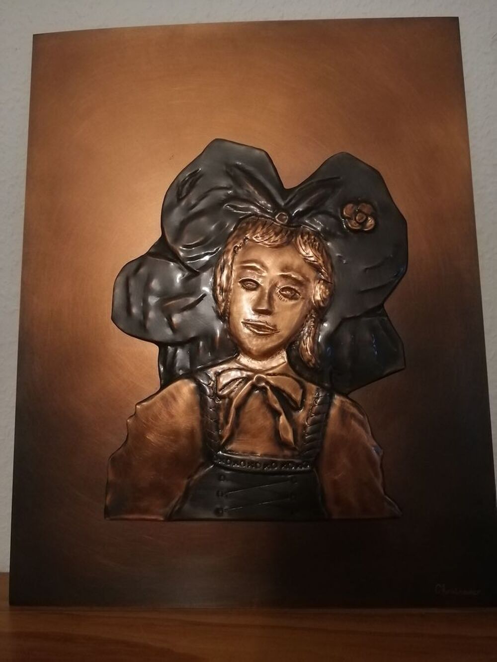 Tableau / Plaque de cuivre - Alsacienne Décoration